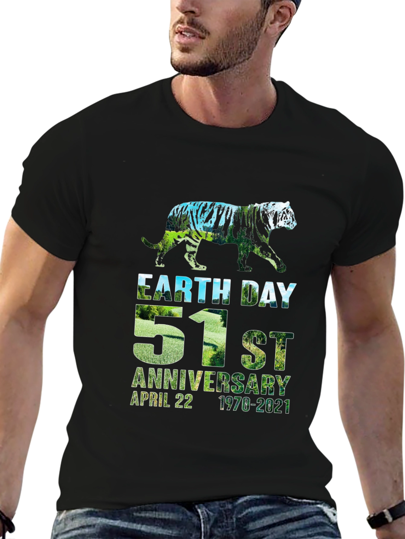 Earth Day 51st Anniversary Tiger Graphic Tee