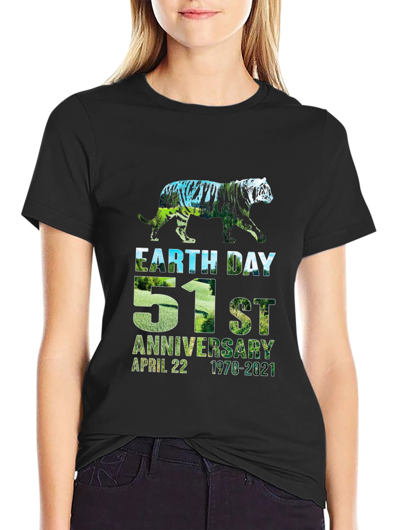Earth Day 51st Anniversary Tiger Graphic Tee