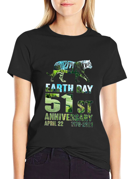 Earth Day 51st Anniversary Tiger Graphic Tee
