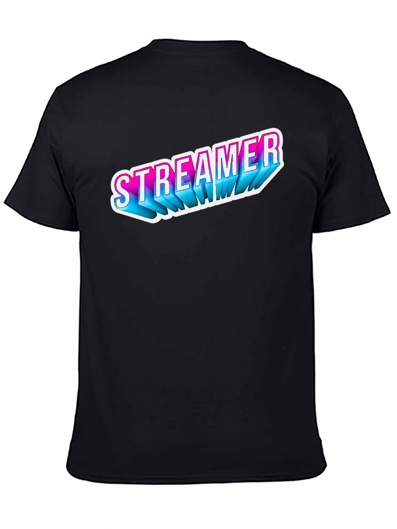 Streamer T-Shirt - Black Casual Tee