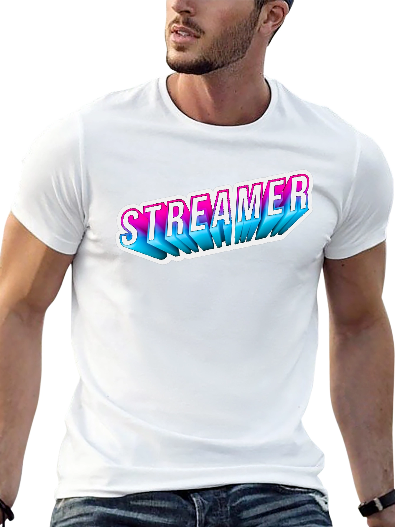 Streamer T-Shirt - Black Casual Tee