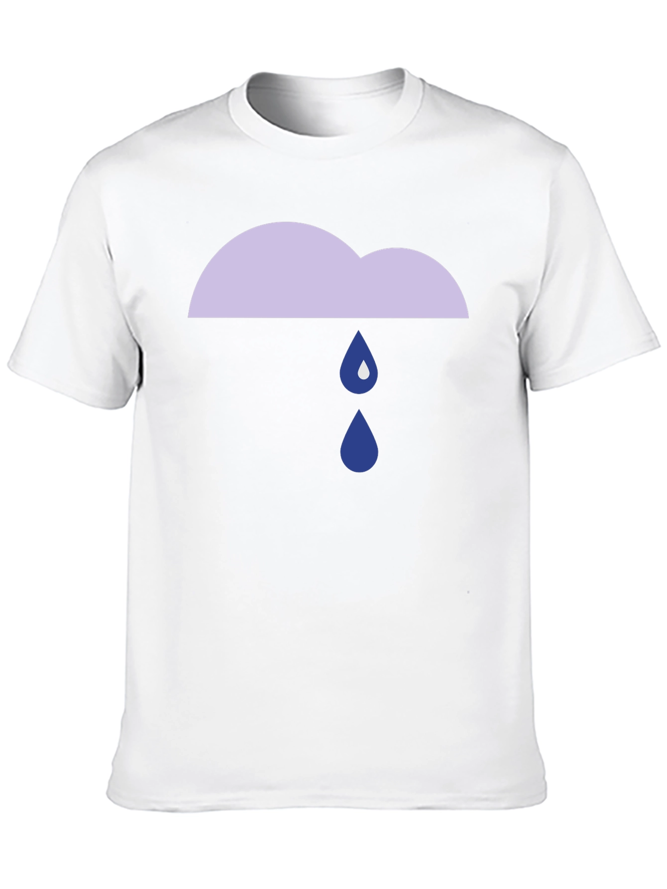 Rainy Cloud Graphic Tee - Black Cotton T-Shirt