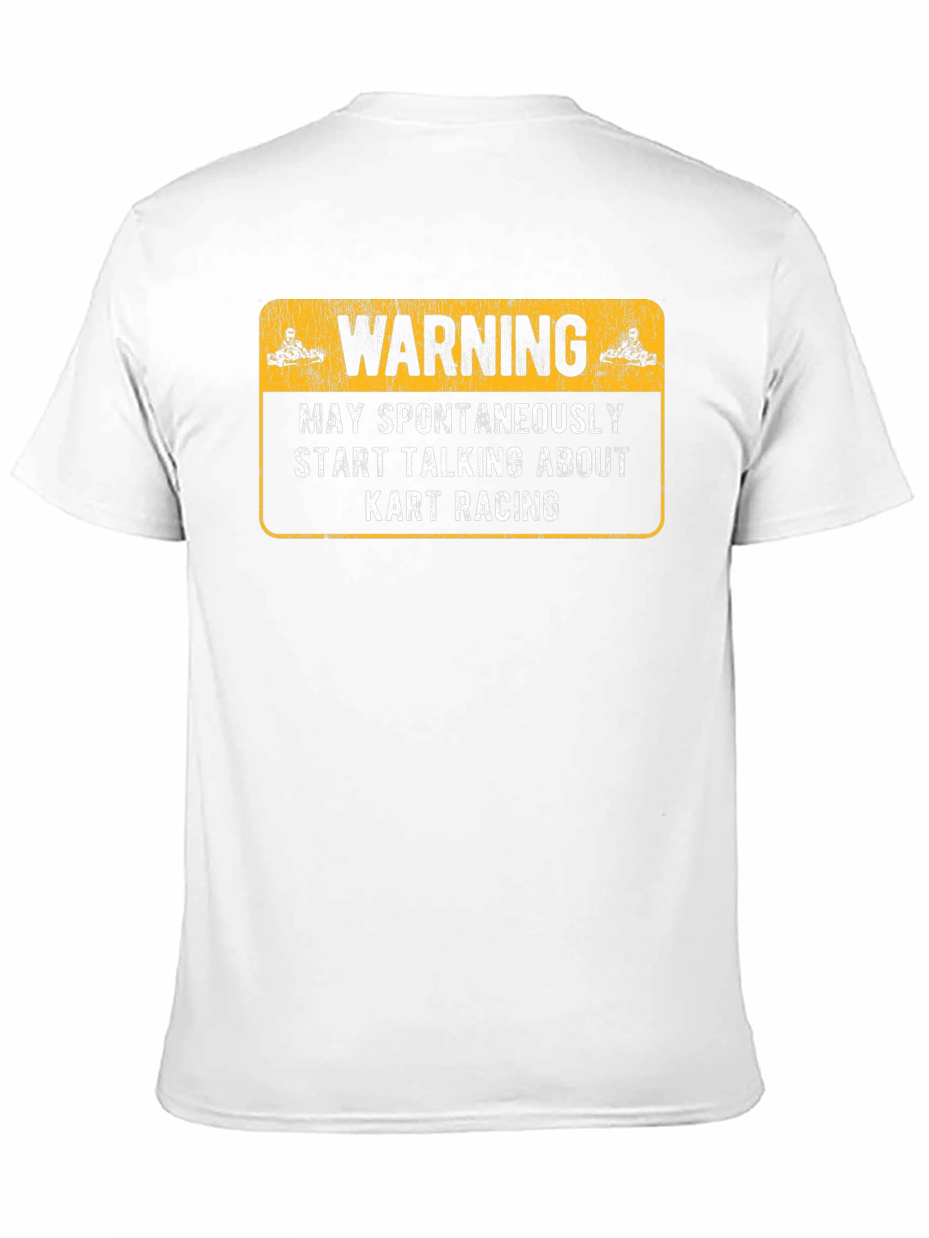 Warning May Spontaneously Talk About Kart Racing Black T-Shirt