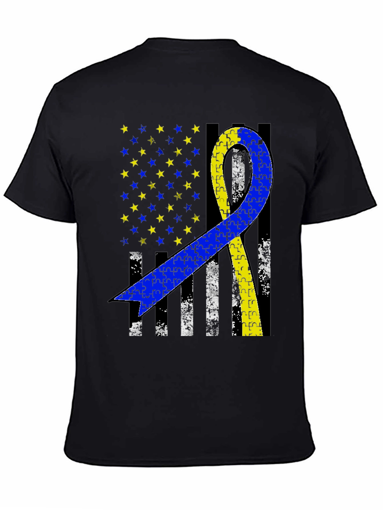 Down Syndrome Awareness Ribbon Flag T-Shirt