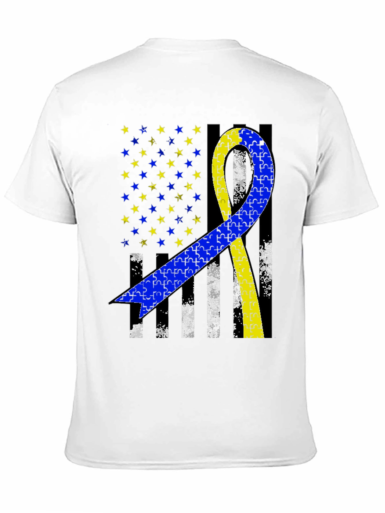 Down Syndrome Awareness Ribbon Flag T-Shirt