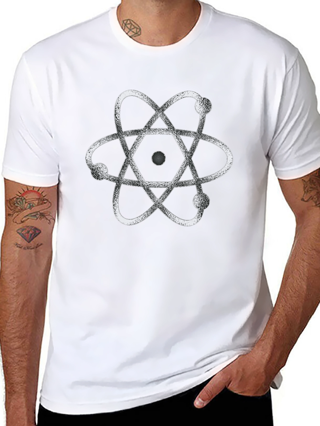 Atom Graphic Tee - Stylish Science Shirt