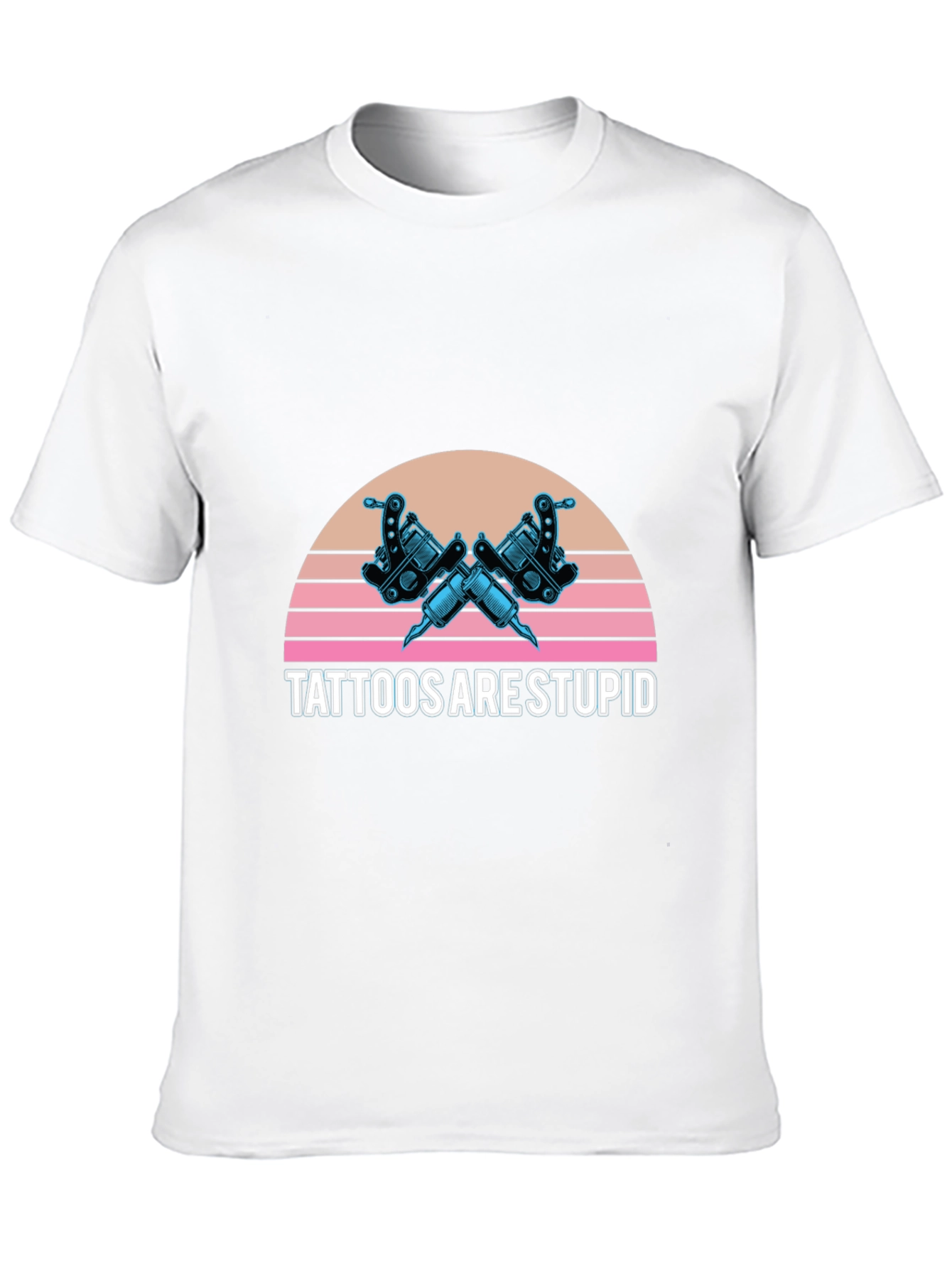 Tattoos Are Stupid Graphic Tee - Retro Style