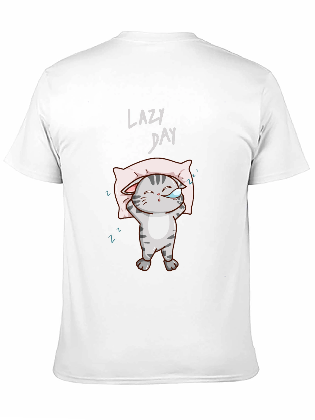 Lazy Day Cat Graphic Tee - Comfy Black T-Shirt