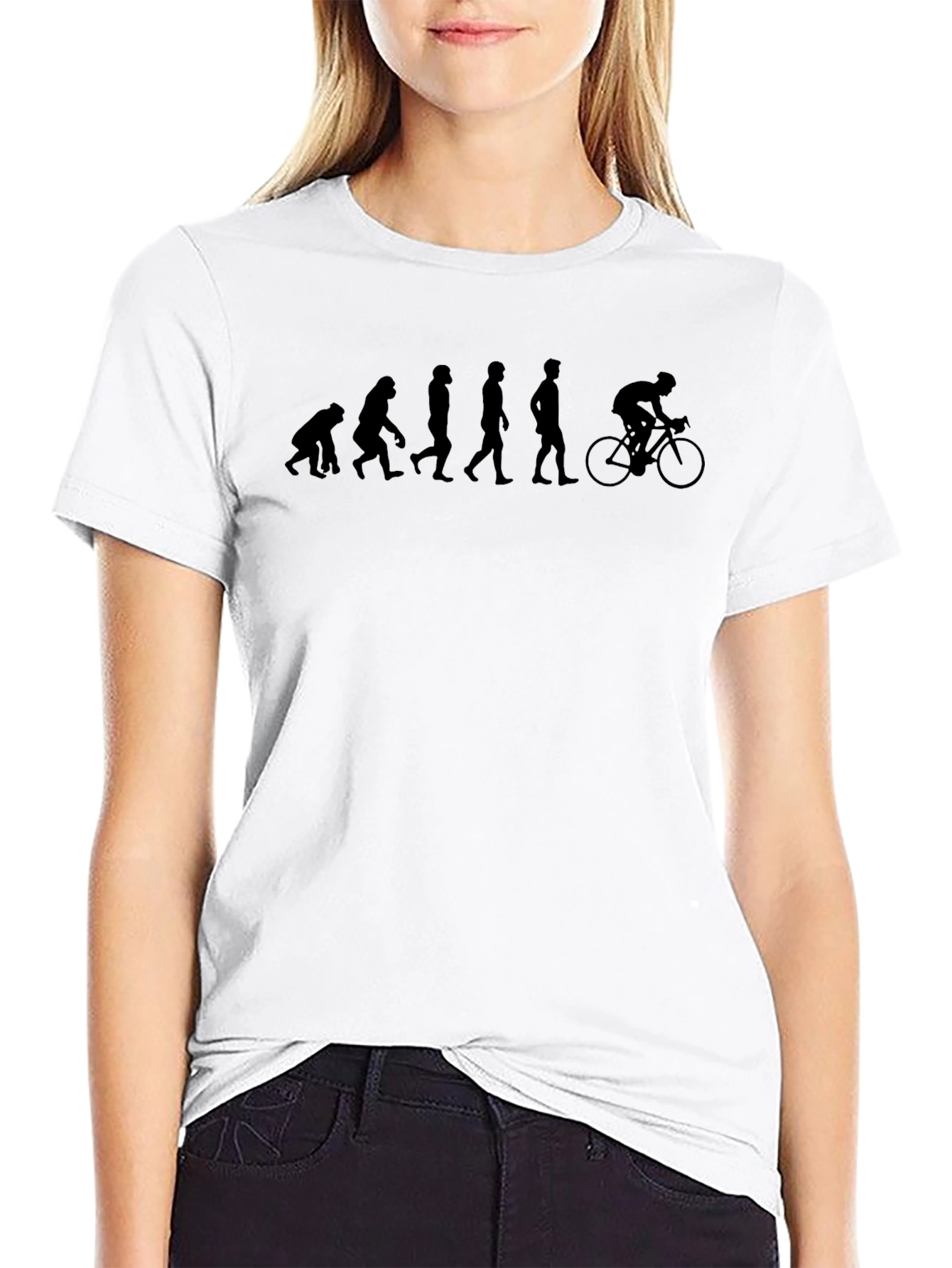 Evolution of Cyclist T-Shirt - Black
