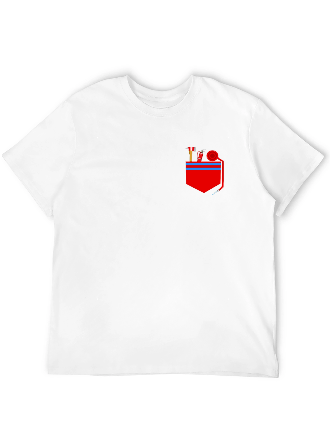 Firefighter Pocket Graphic Tee - Black Cotton Blend