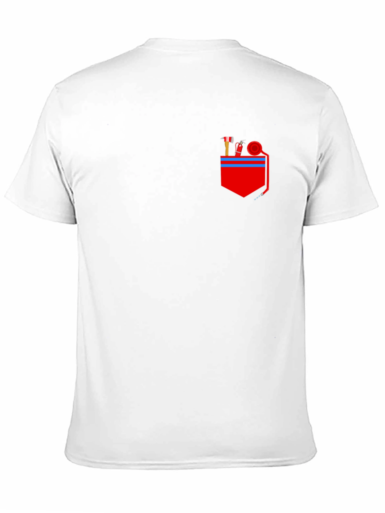 Firefighter Pocket Graphic Tee - Black Cotton Blend