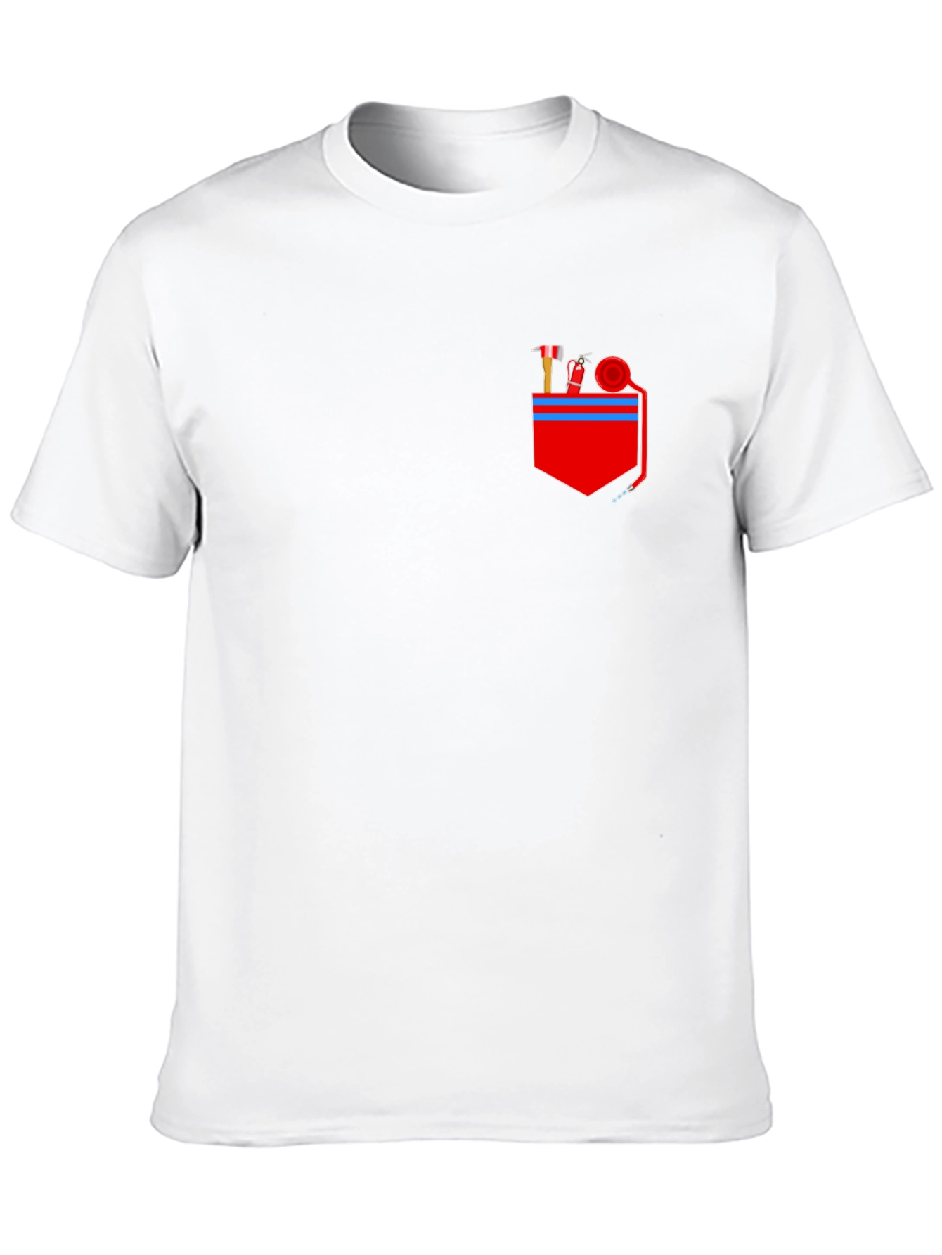 Firefighter Pocket Graphic Tee - Black Cotton Blend