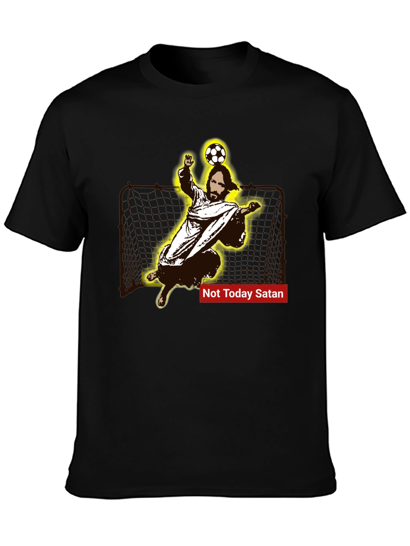 Jesus Soccer Save T-Shirt - Not Today Satan Tee