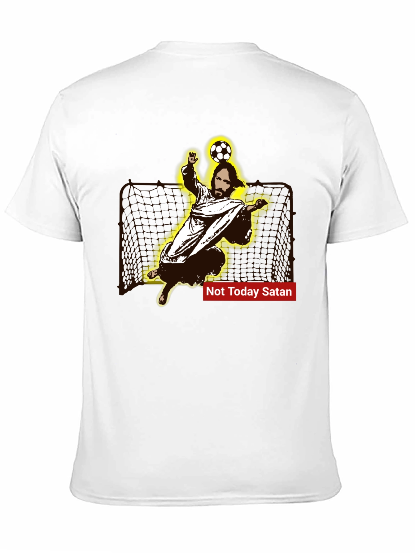 Jesus Soccer Save T-Shirt - Not Today Satan Tee