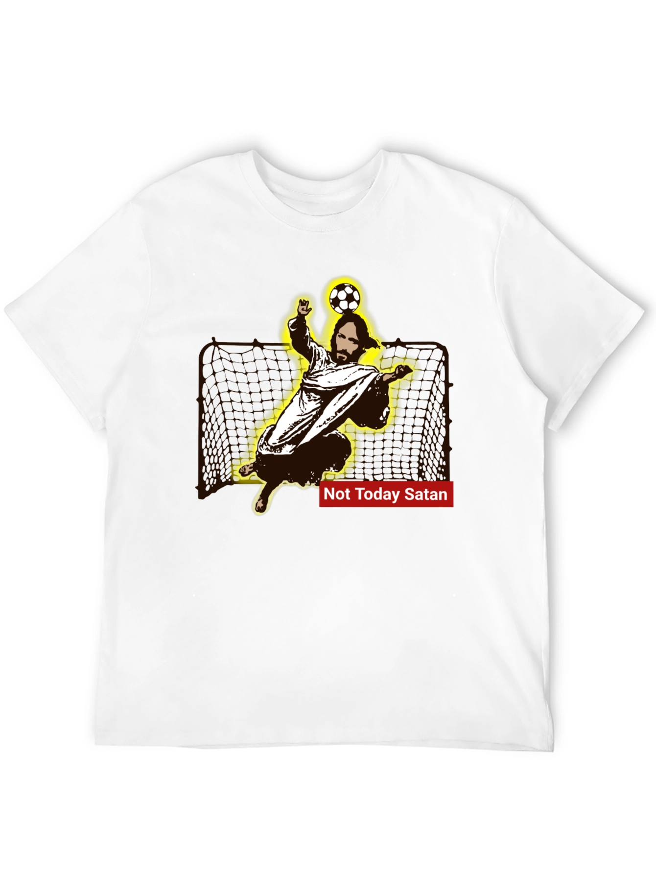 Jesus Soccer Save T-Shirt - Not Today Satan Tee
