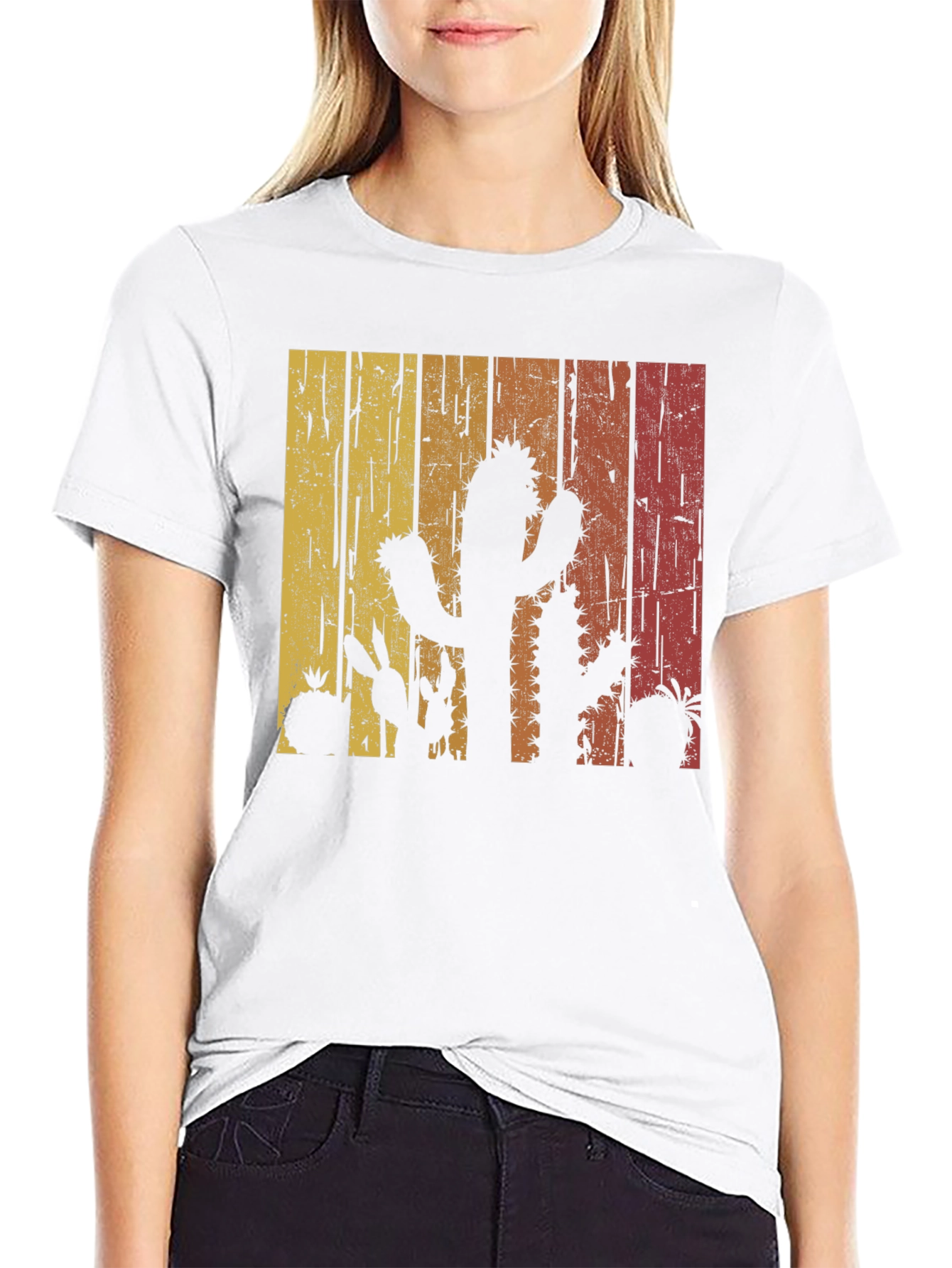 Retro Cactus Silhouette Graphic Tee