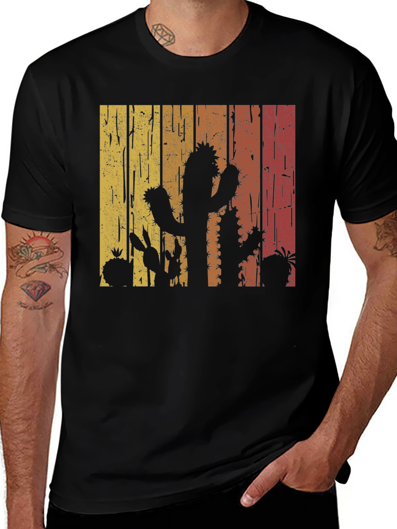 Retro Cactus Silhouette Graphic Tee