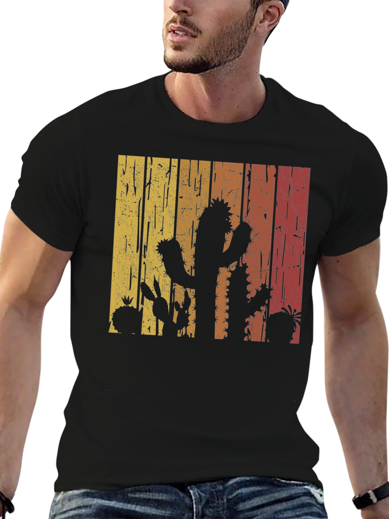 Retro Cactus Silhouette Graphic Tee