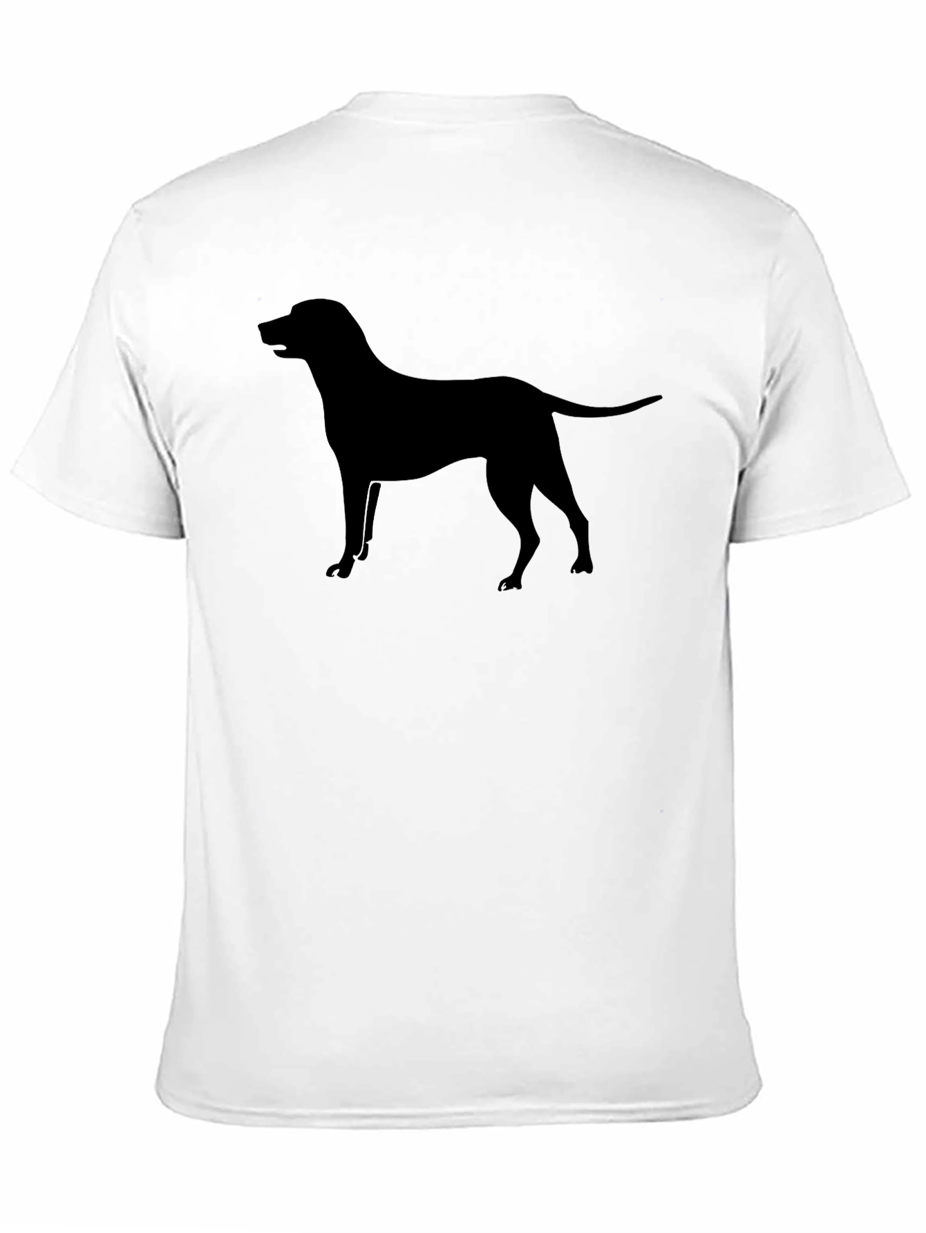 Dog Silhouette Tee - Black Cotton T-Shirt