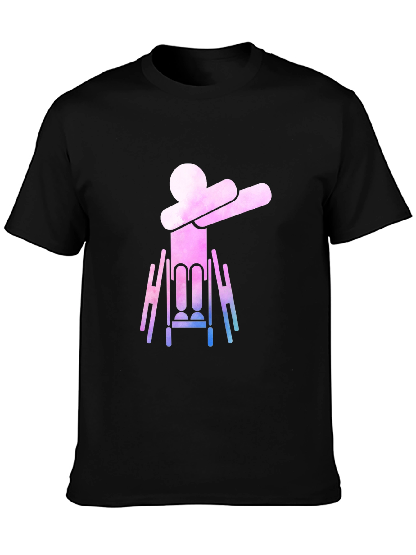 Dabbing Wheelchair Silhouette Graphic Tee