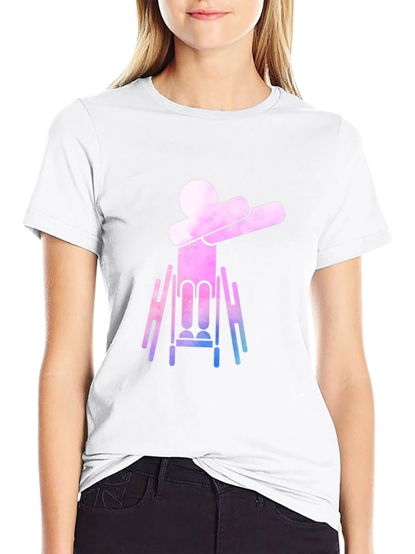 Dabbing Wheelchair Silhouette Graphic Tee