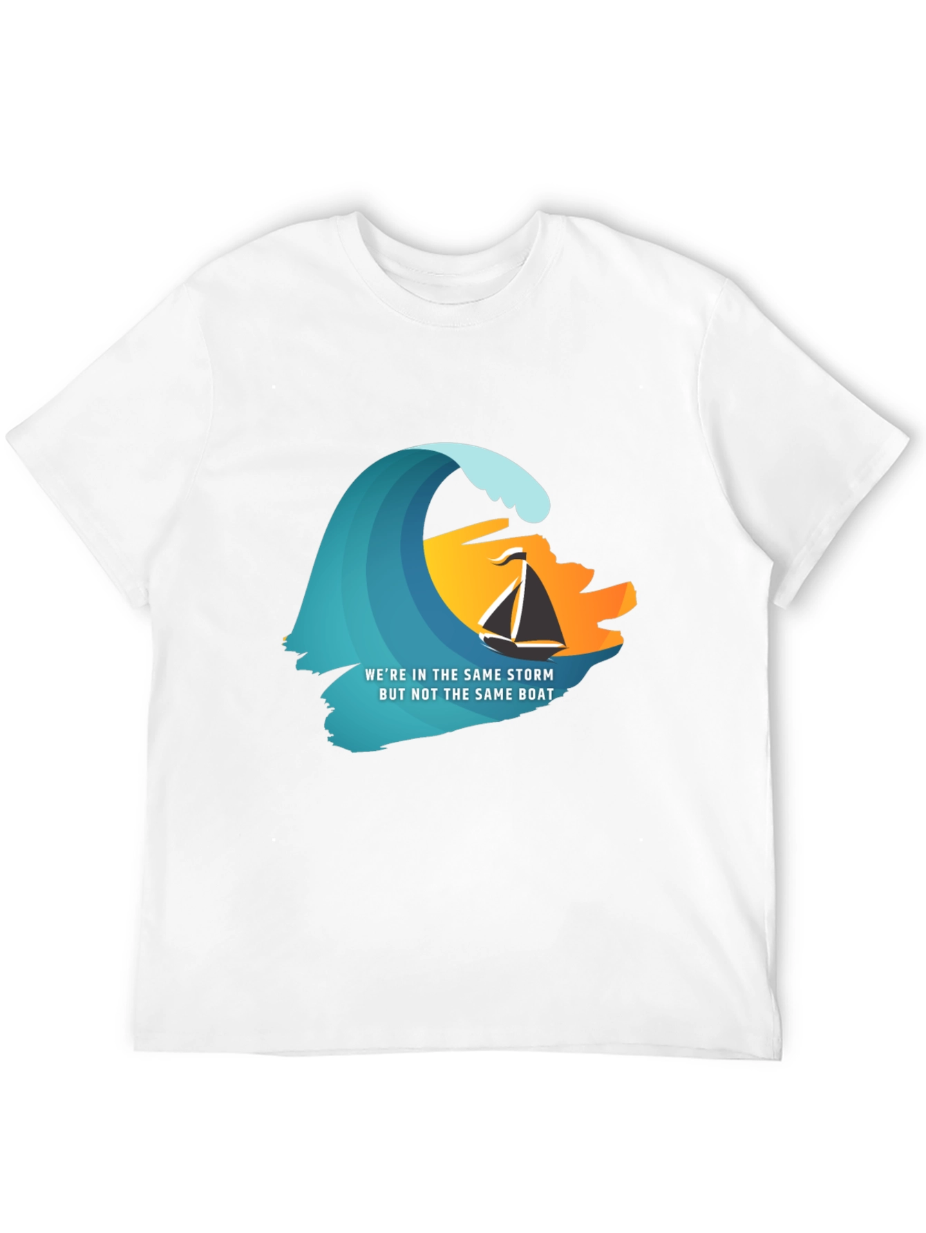 Same Storm Different Boat Graphic Tee - Black