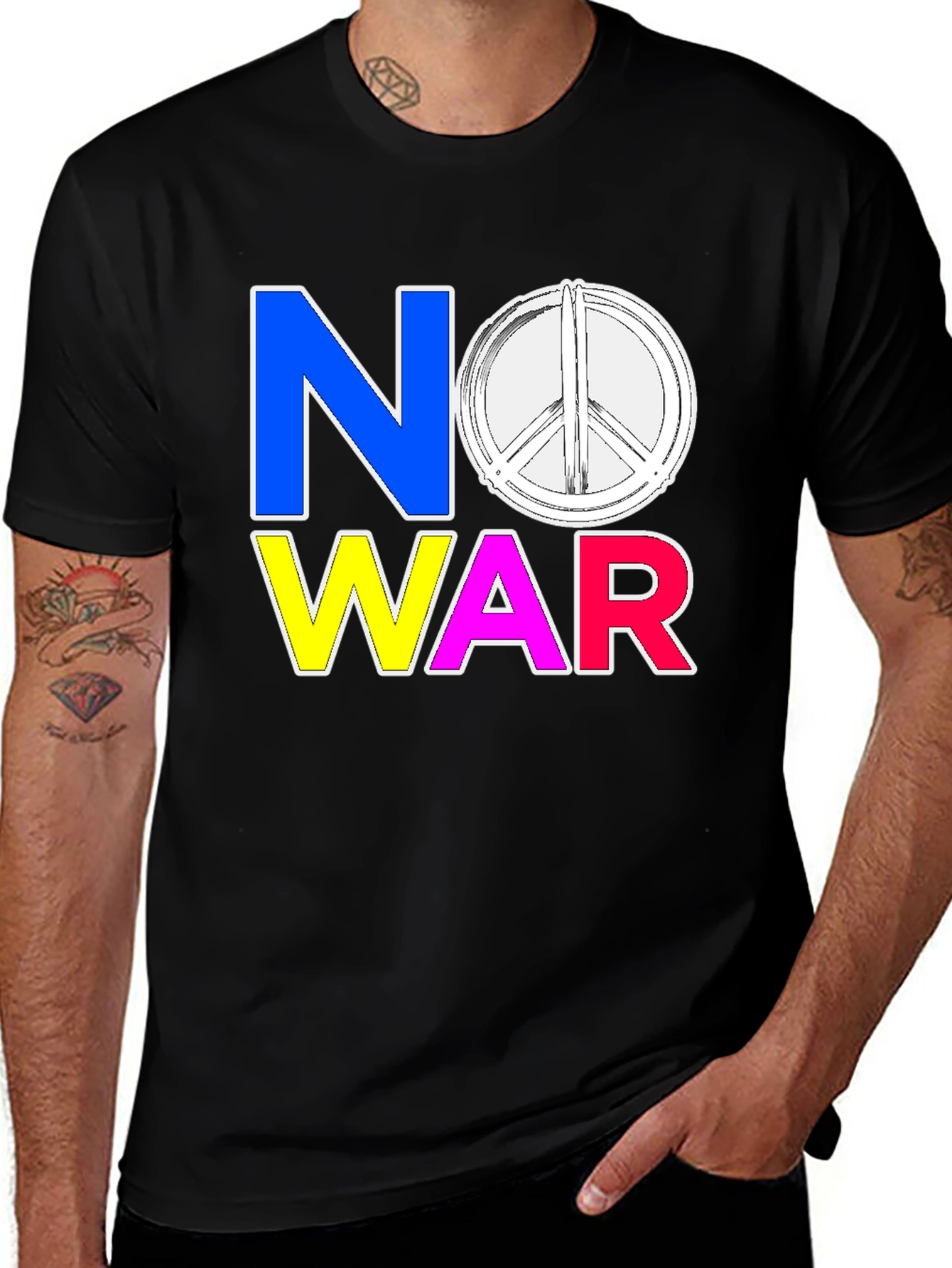 No War Peace Sign Graphic T-Shirt