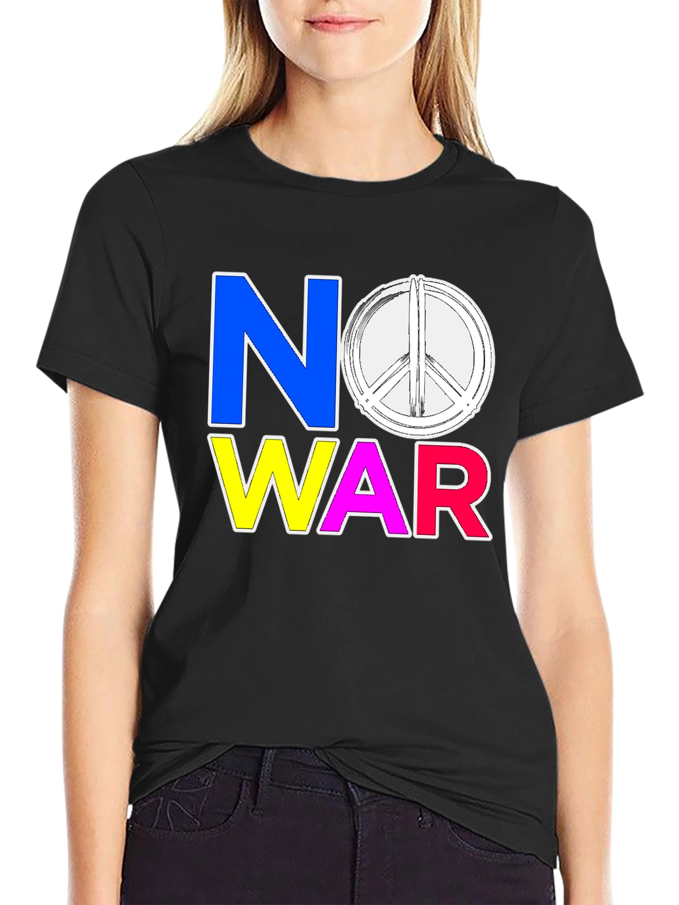 No War Peace Sign Graphic T-Shirt