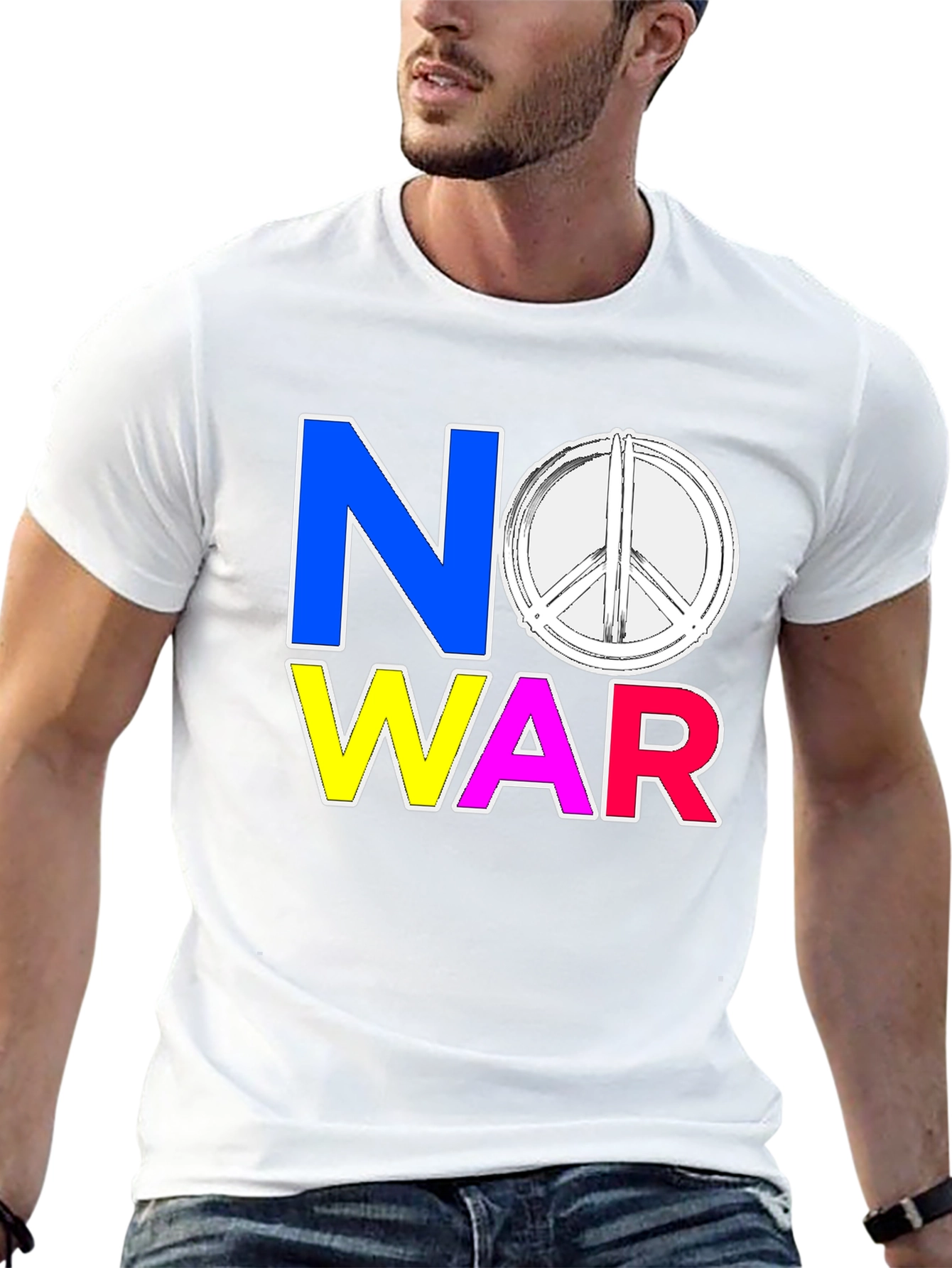 No War Peace Sign Graphic T-Shirt