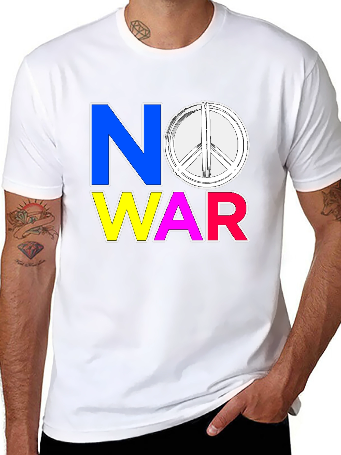 No War Peace Sign Graphic T-Shirt