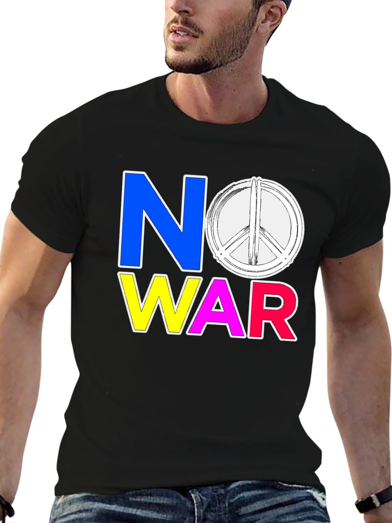 No War Peace Sign Graphic T-Shirt
