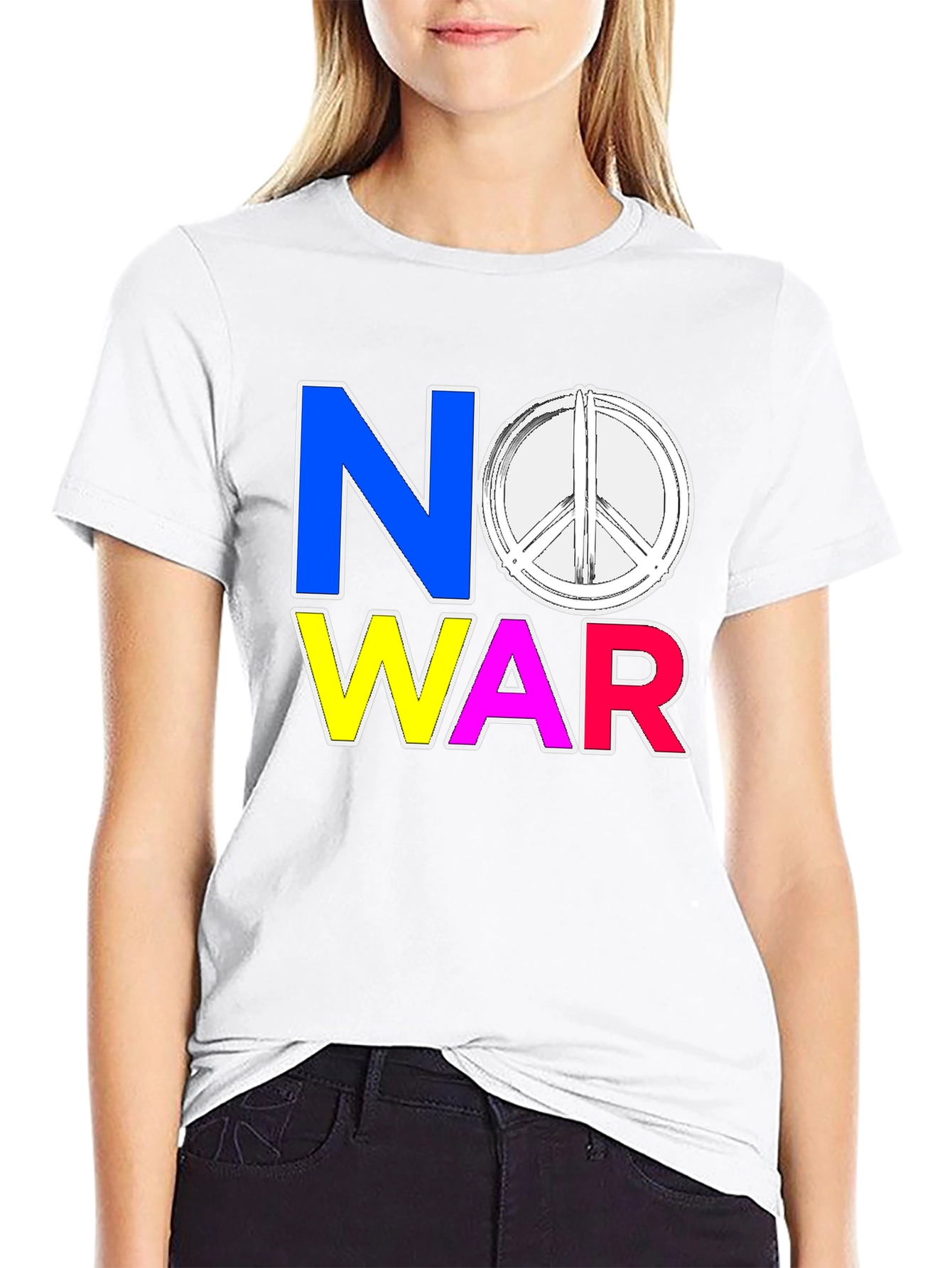 No War Peace Sign Graphic T-Shirt