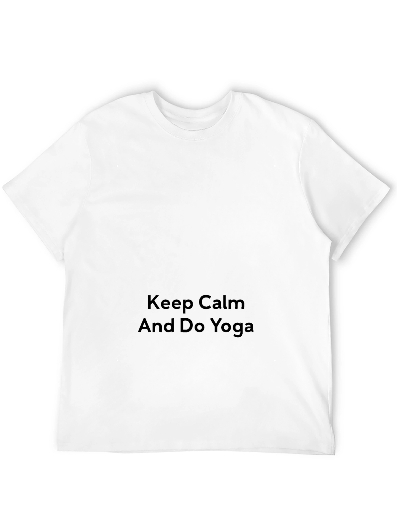 Keep Calm & Do Yoga Black Cotton Graphic Tee