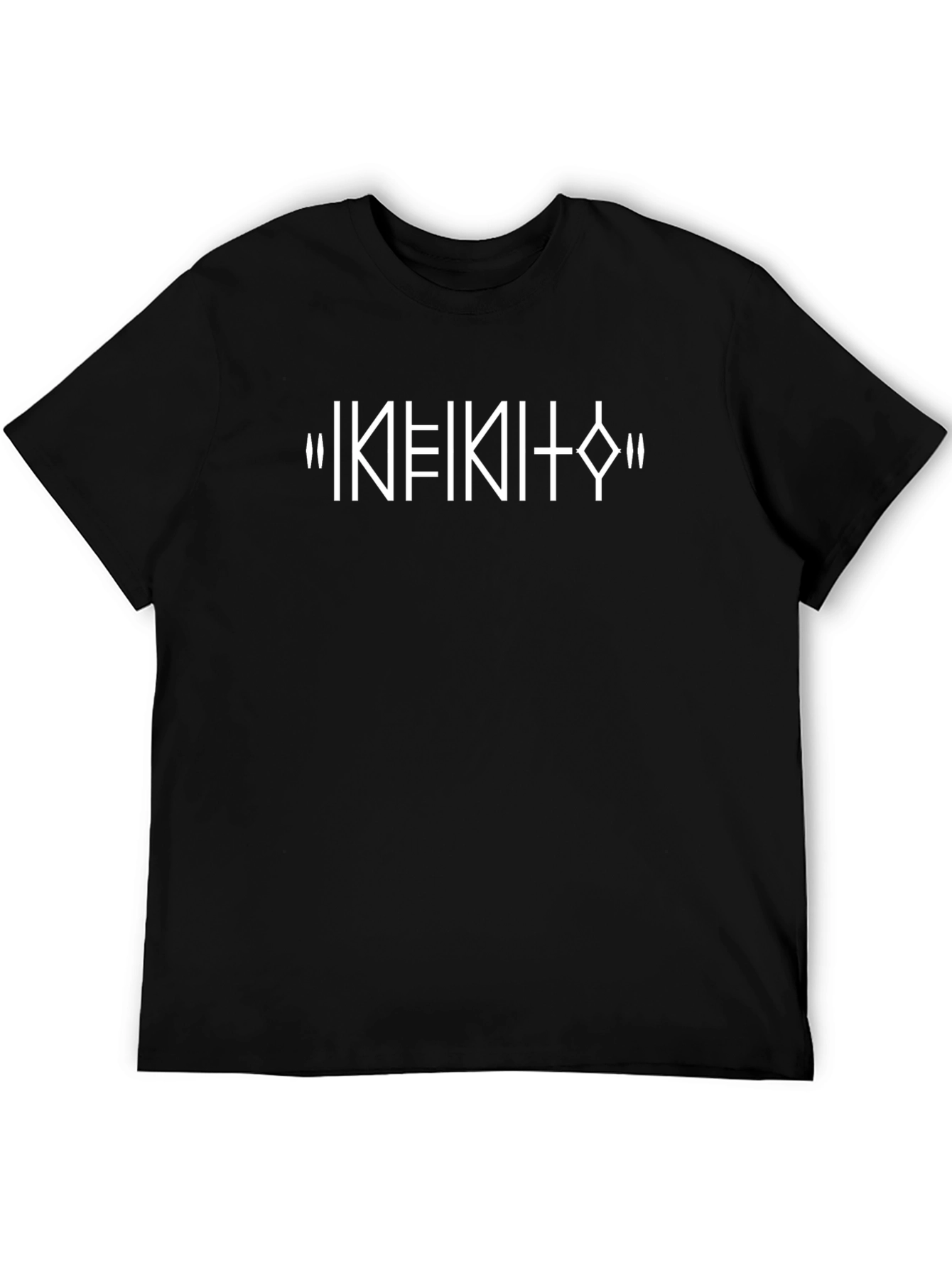 Geometric Print Black T-Shirt