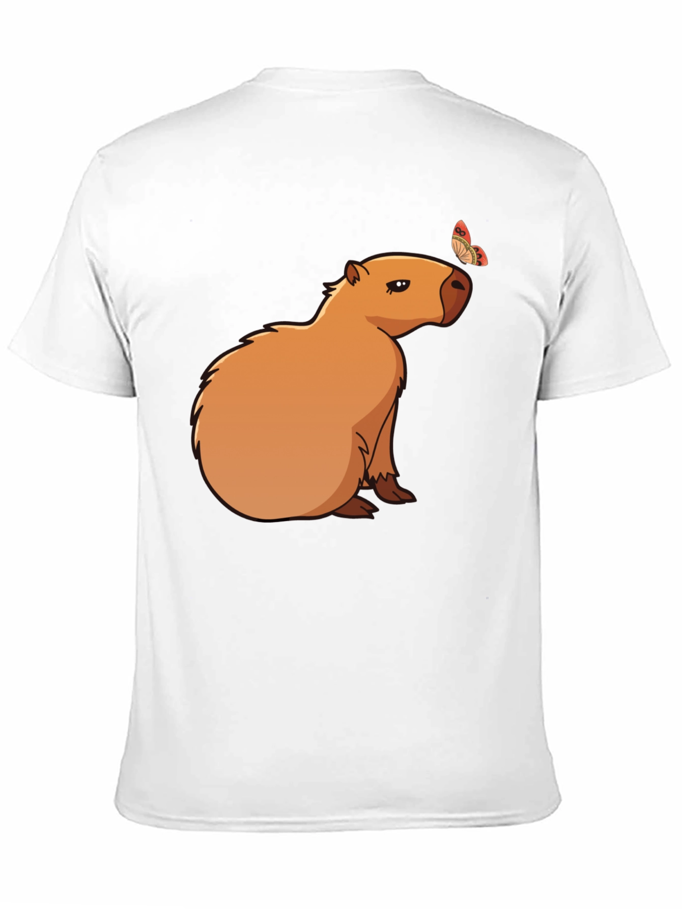 Capybara & Butterfly Graphic T-Shirt - Cool Animal Tee