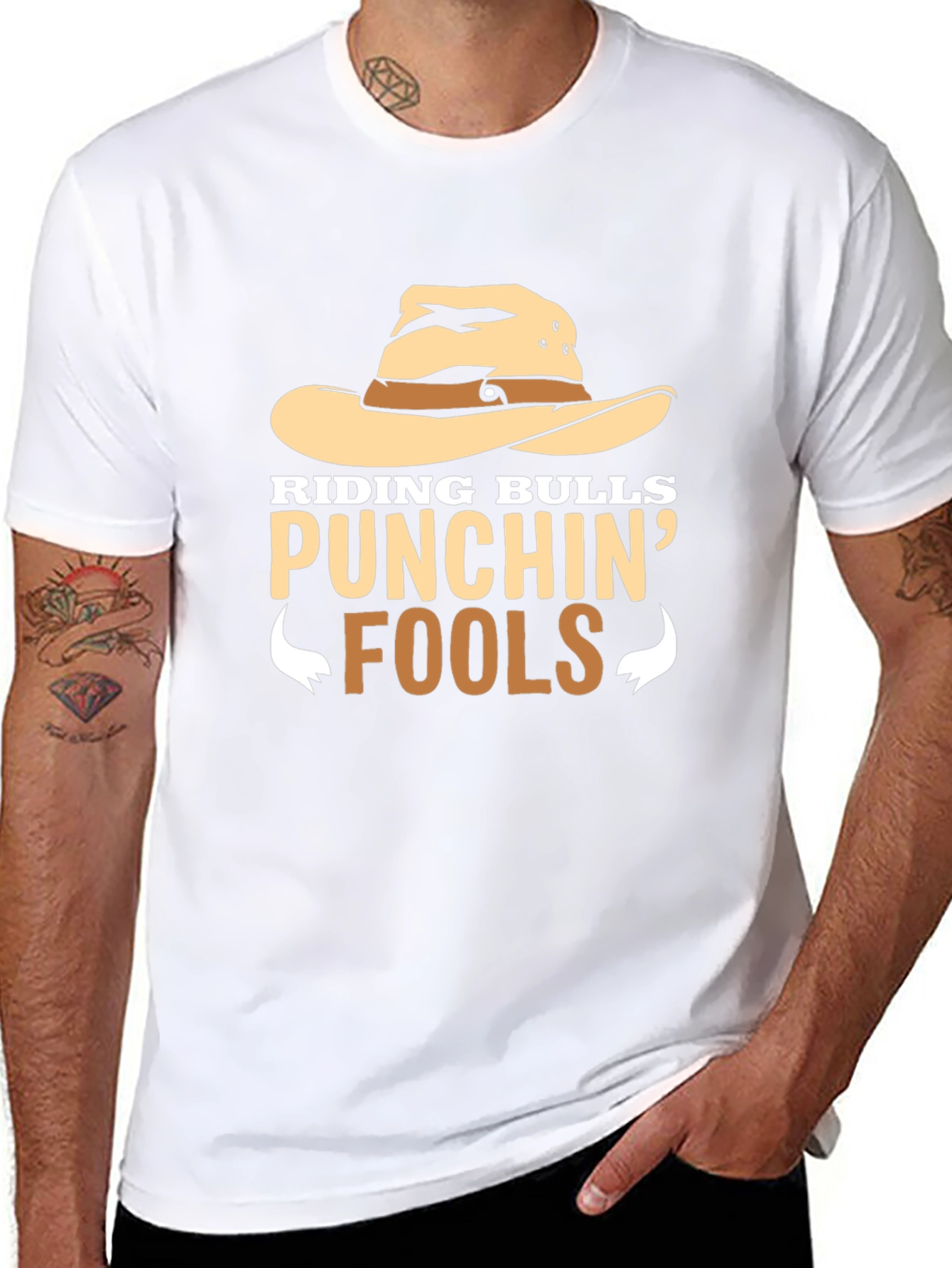 Riding Bulls Punchin Fools Graphic Tee