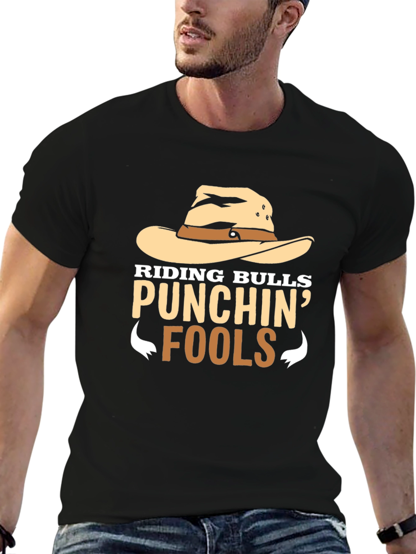 Riding Bulls Punchin Fools Graphic Tee