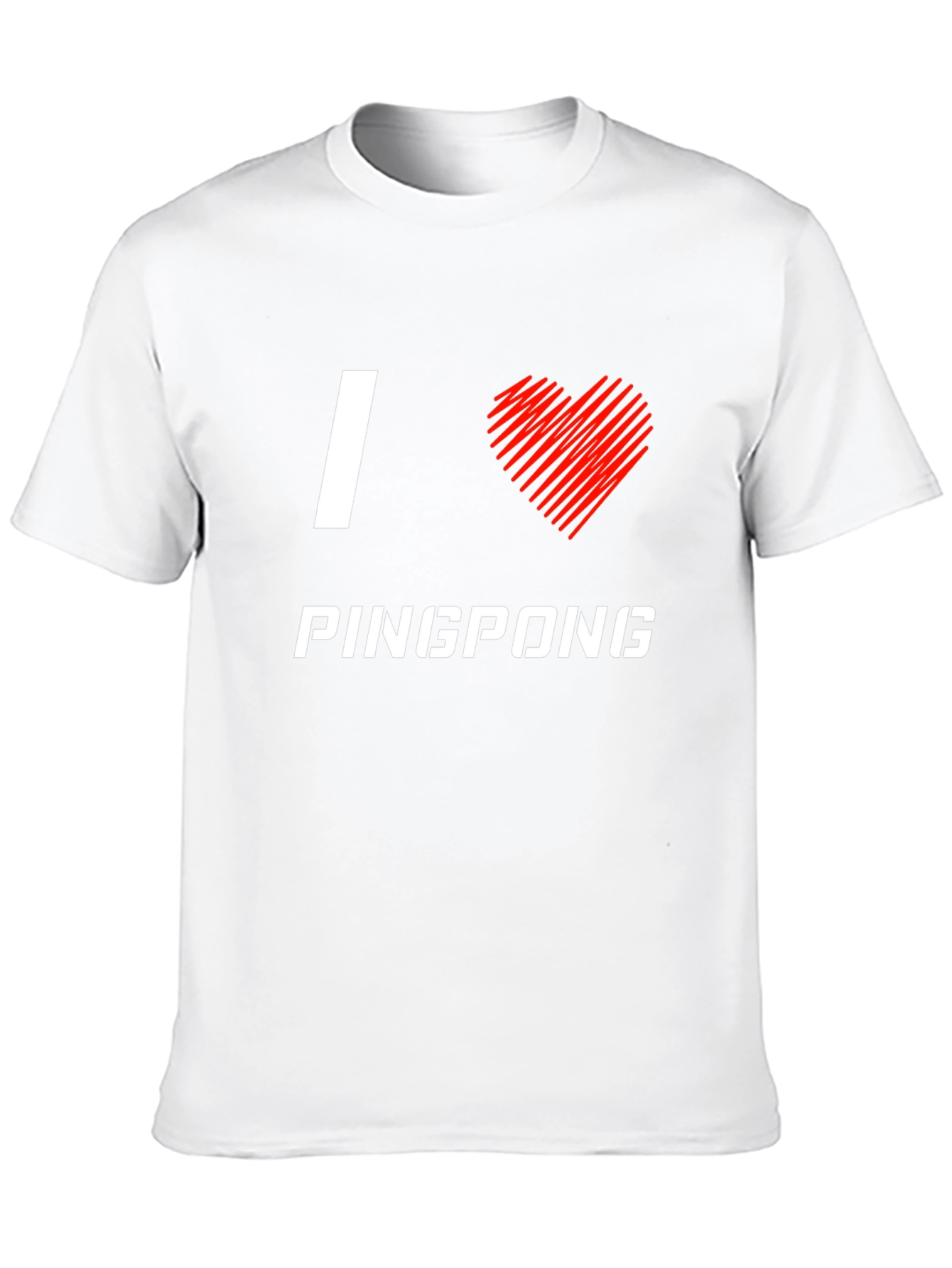 I Love Ping Pong Black T-Shirt