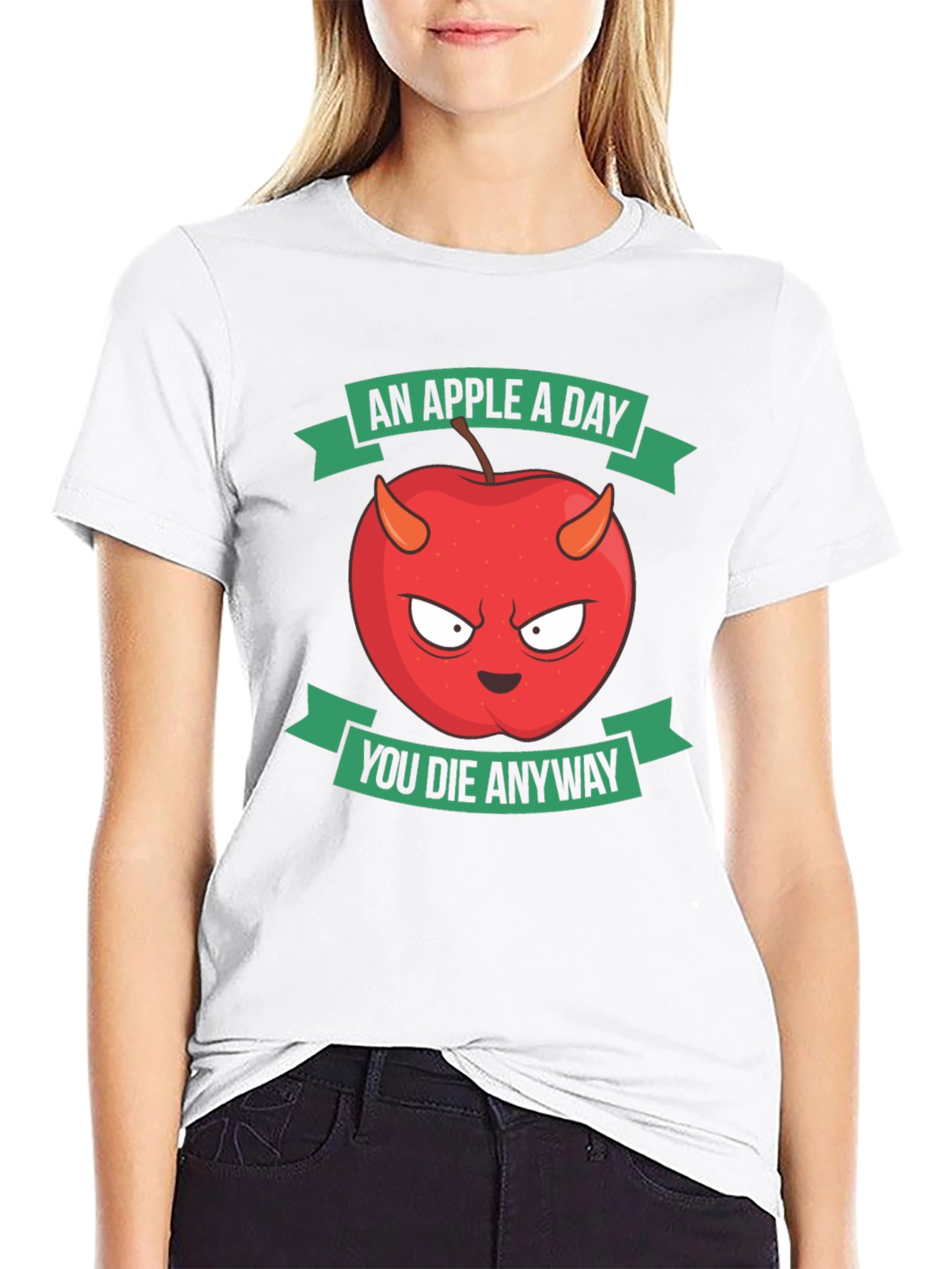An Apple A Day You Die Anyway Funny T-Shirt
