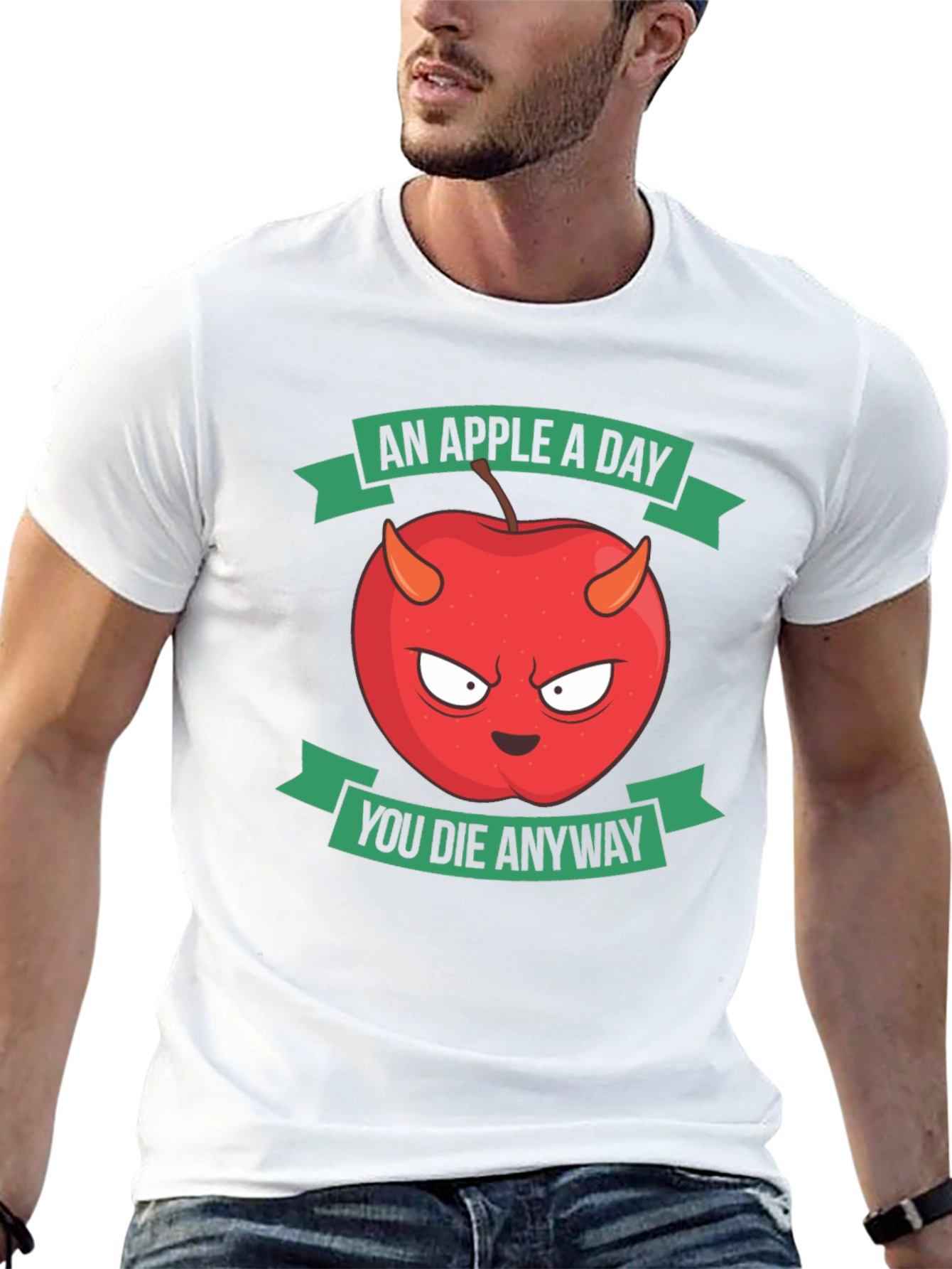 An Apple A Day You Die Anyway Funny T-Shirt