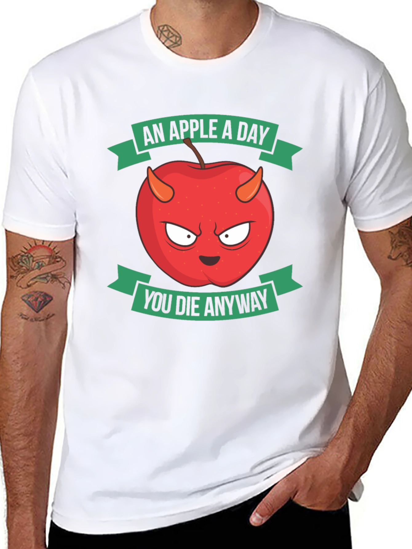 An Apple A Day You Die Anyway Funny T-Shirt