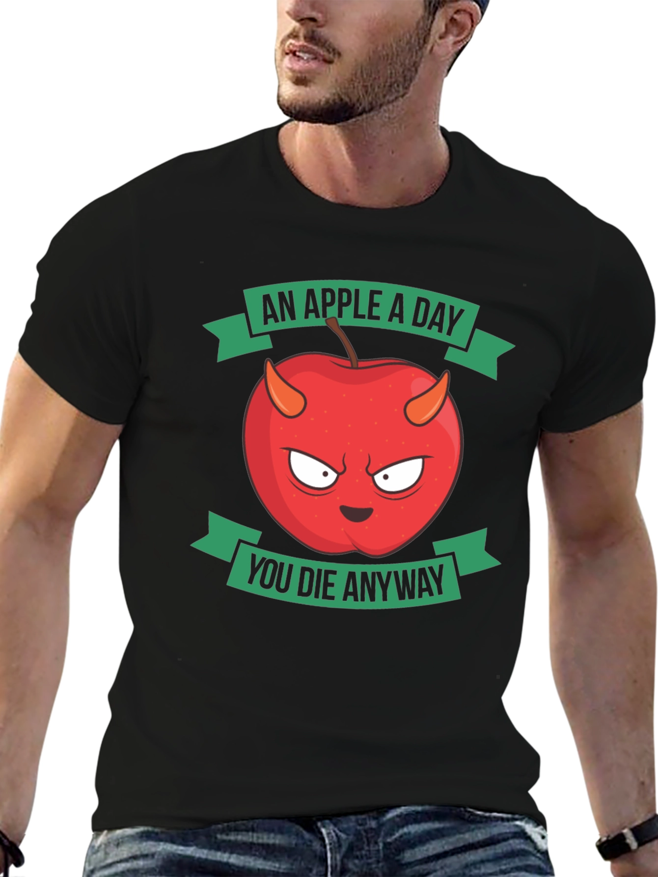 An Apple A Day You Die Anyway Funny T-Shirt