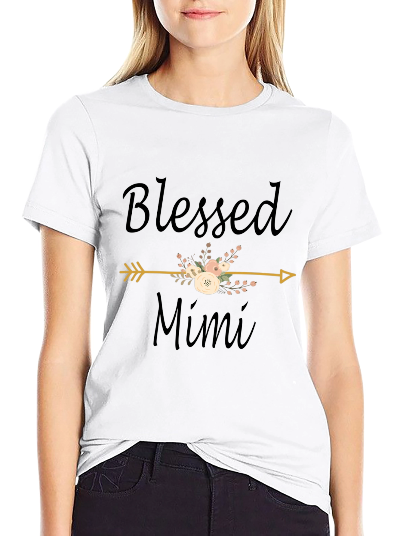 Blessed Mimi Graphic T-Shirt - Black