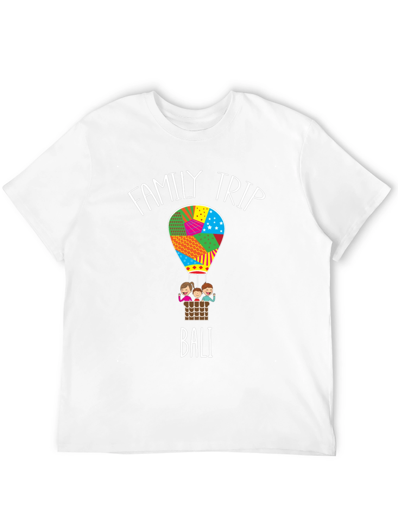 Family Trip Bali Hot Air Balloon Graphic T-Shirt