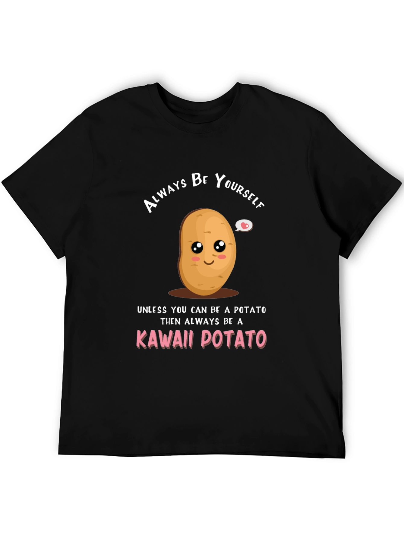 Kawaii Potato Graphic Tee - Funny Novelty T-Shirt