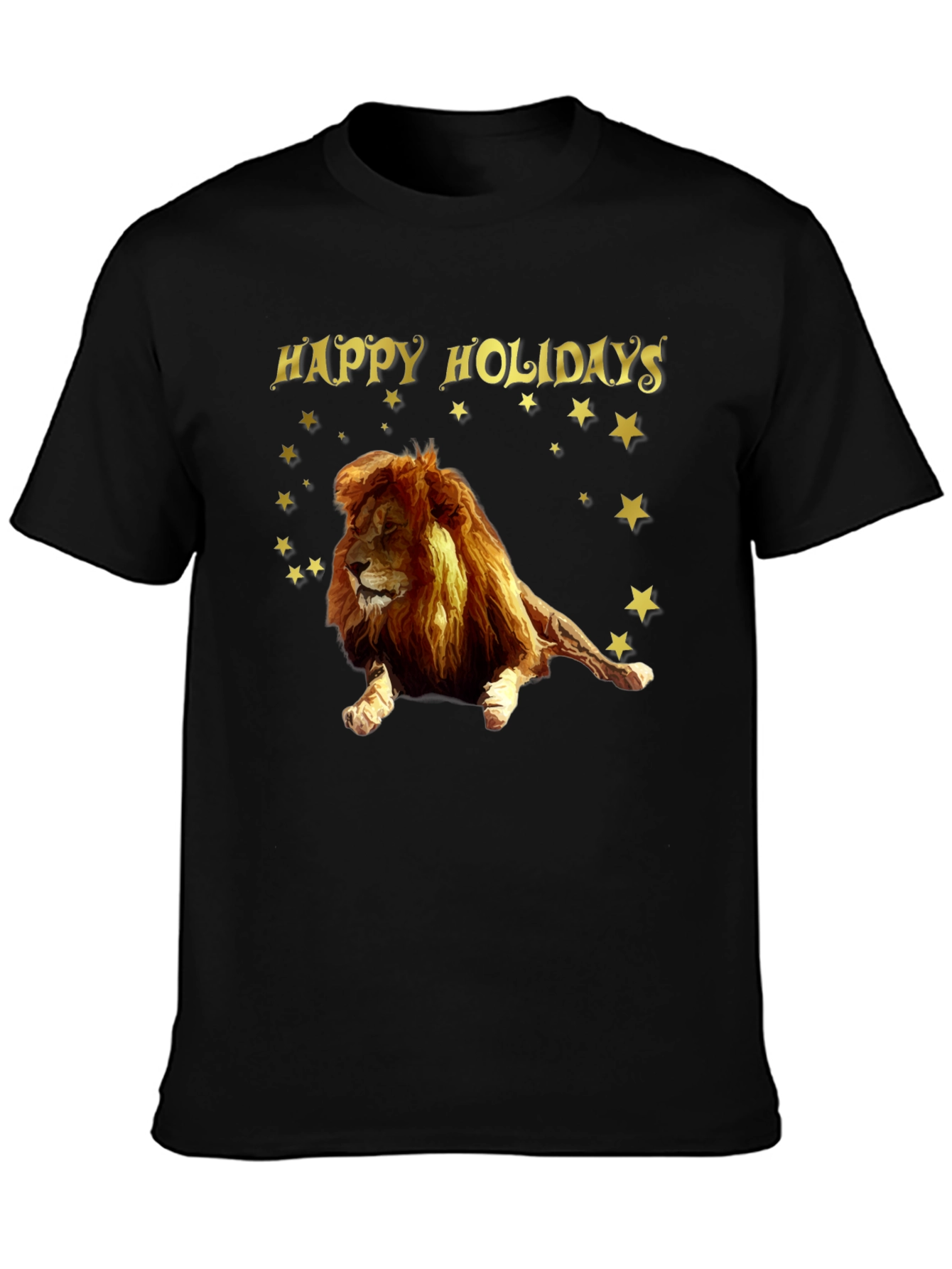 Lion Happy Holidays Graphic Tee