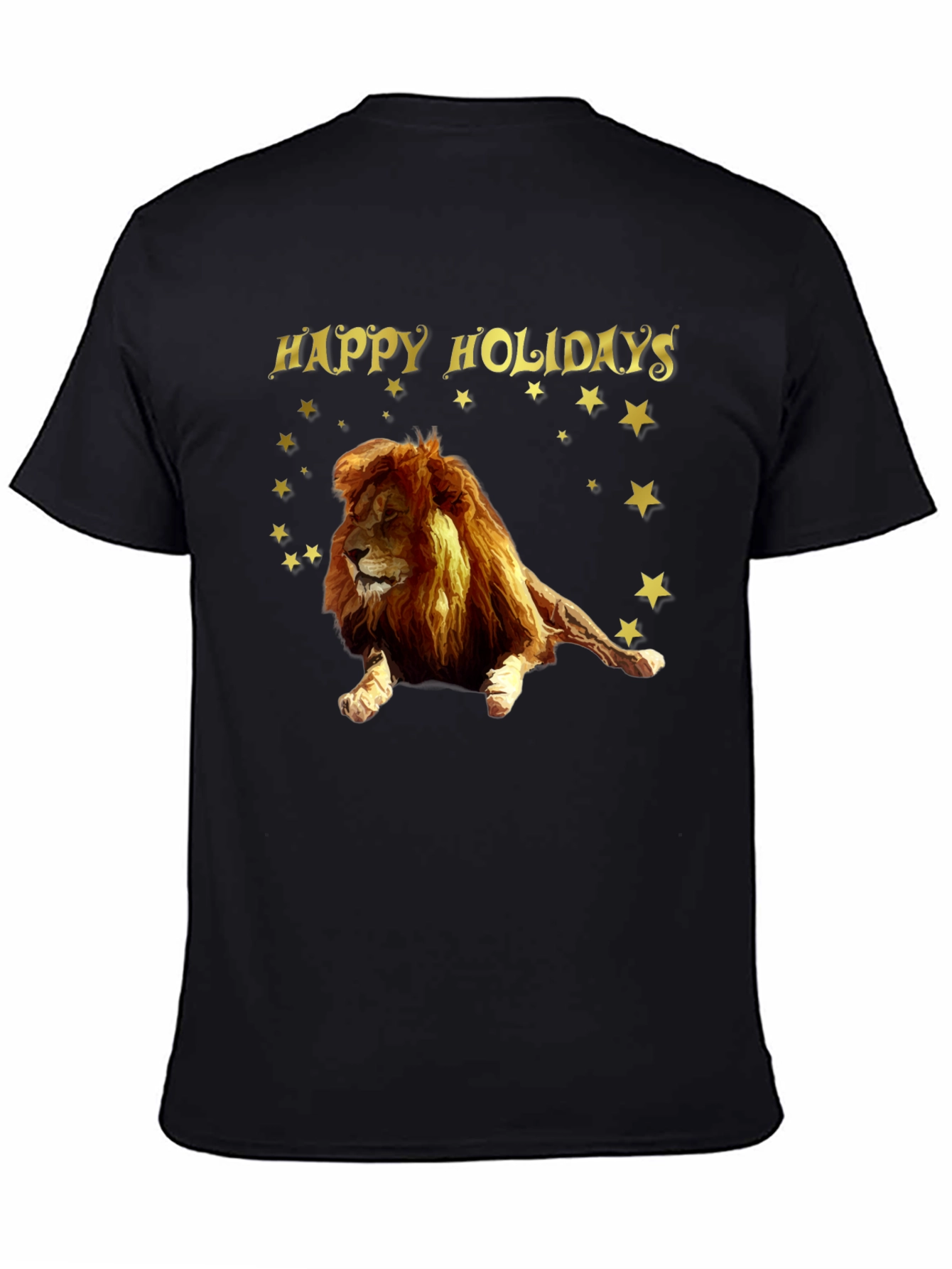 Lion Happy Holidays Graphic Tee