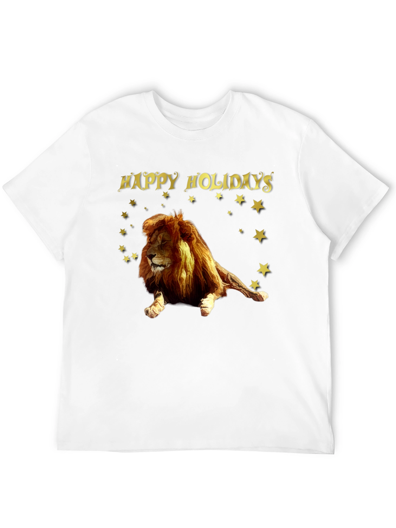 Lion Happy Holidays Graphic Tee
