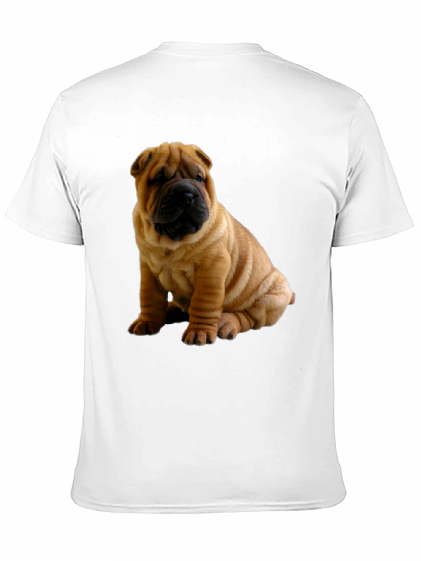 Shar Pei Dog Graphic Black T-Shirt