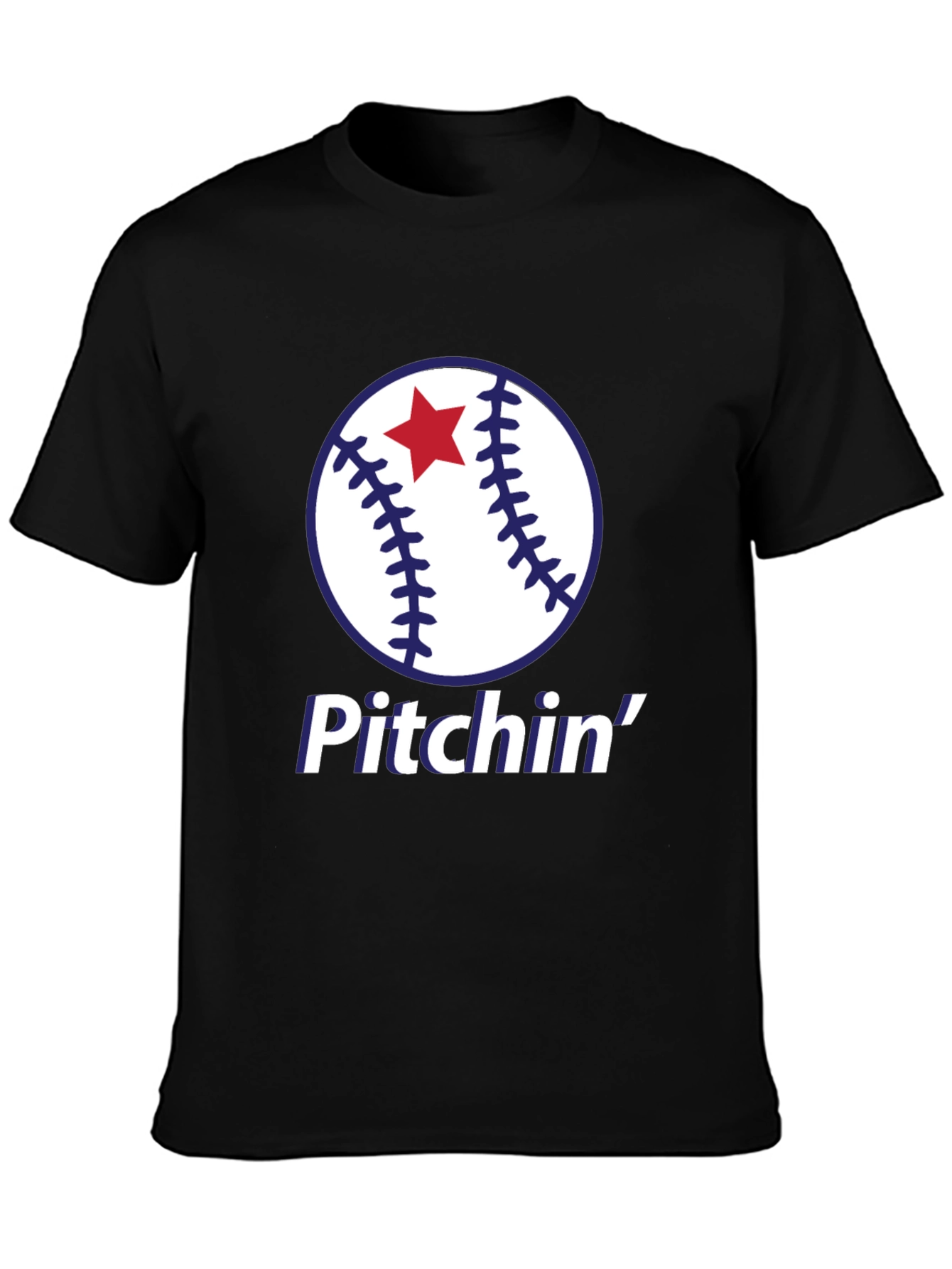 Pitchin Baseball Graphic T-Shirt